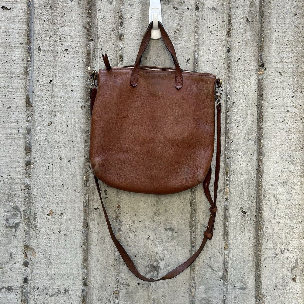 Madewell Transport Leather Zip Top Crossbody Bag